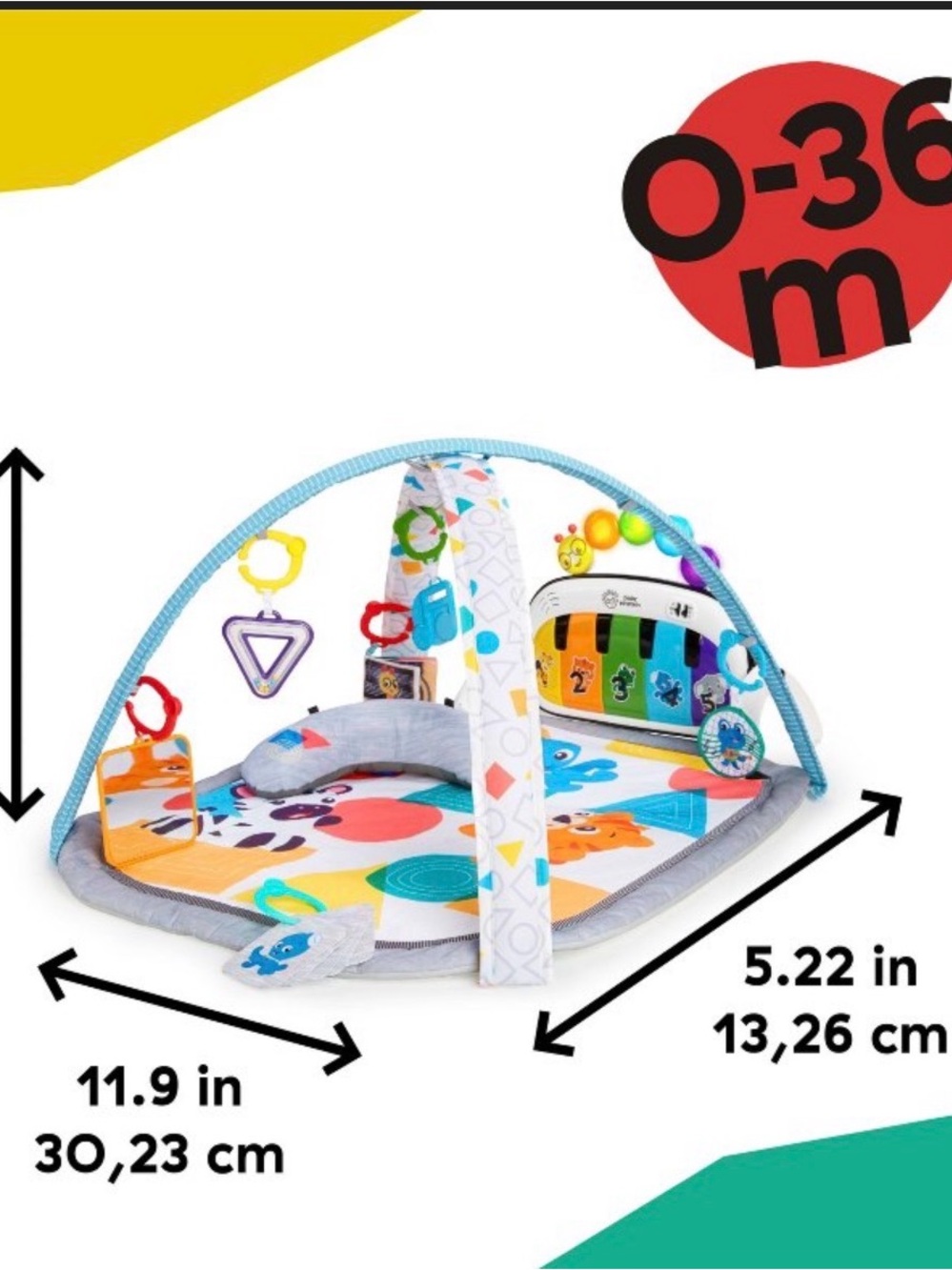 Baby Einstein Play Gym Activity Mat with Piano - Blue